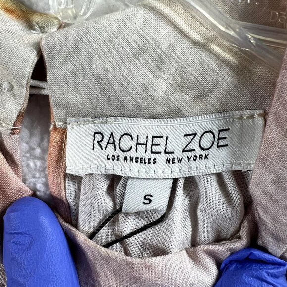 Rachel Zoe NWT Women S Linen Blend Halter Top Tropical Palm Tree Resort Vacation - Picture 12 of 15